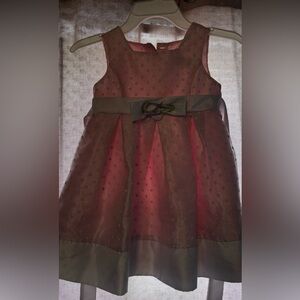 Youngland Pink Dress with White Polka Dots